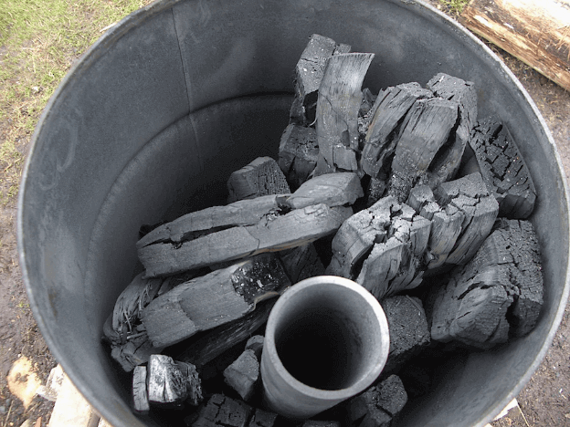 making charcoal